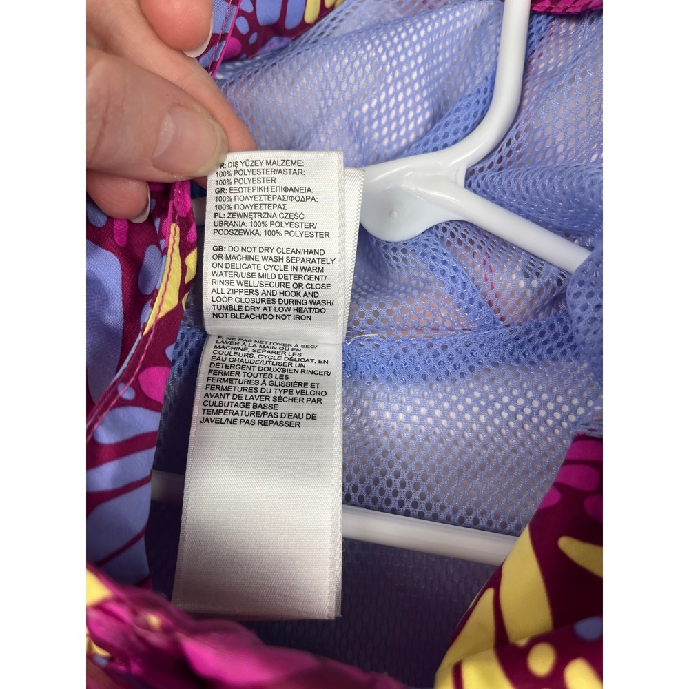 The North Face Rain Jacket Toddler 3T Pink Butterfly HyVent Hooded Windbreaker - Picture 7 of 9